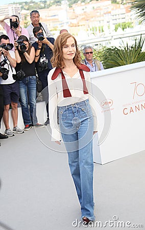 Isabelle Huppert attends the `Claire`s Camera Keul-Le-Eo-Ui-Ka- Editorial Stock Photo