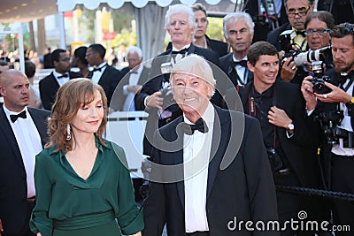 Isabelle Huppert and director Paul Verhoeven Editorial Stock Photo