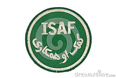 ISAF insignia patch NATO Afghanistan Stock Photo