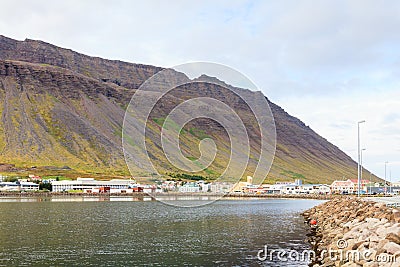 Isafjordur Waterfront Editorial Stock Photo