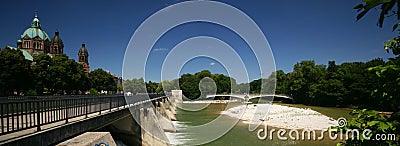 Isar River Munich Stock Photo