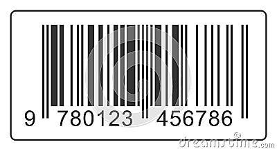 ISBN 13 barcode. Vector Illustration