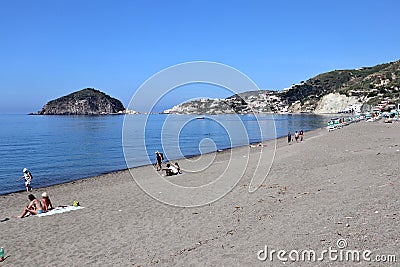 Ischia - Baia dei Maronti dalla spiaggia libera Editorial Stock Photo