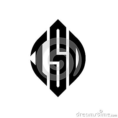 ISD circle letter logo design with circle and ellipse shape. ISD ellipse letters with typographic style. The three initials form a Vector Illustration