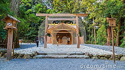 Ise Jingu Geku(Ise Grand shrine - outer shrine) in Ise City, Mie Prefecture Editorial Stock Photo