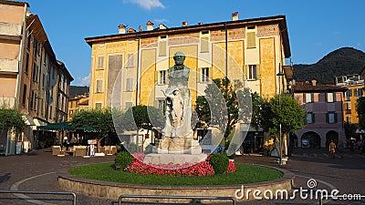 Iseo, Brescia, Italy. Views of the streets of the village. It`s a famous Italian resort Editorial Stock Photo