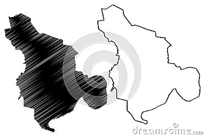 Isfahan City Islamic Republic of Iran, Persia, Isfahan Province map vector illustration, scribble sketch City of Ispahan, Vector Illustration