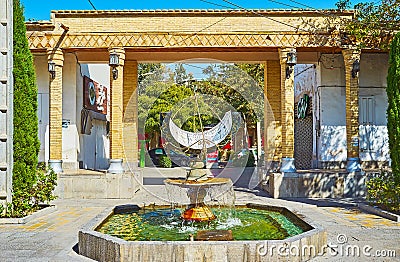 The sundial in Julfa square, Isfahan, Iran Editorial Stock Photo