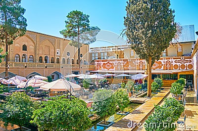 Restaurant in historic mansion in Julfa, Isfahan, Iran Editorial Stock Photo