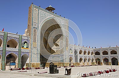 ISFAHAN, IRAN - SEPTEMBER 22, 2018: Jameh Mosque of Isfahan, Iran. UNESCO World Heritage site Editorial Stock Photo