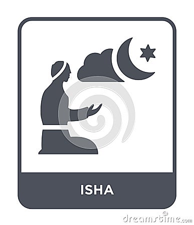 isha icon in trendy design style. isha icon isolated on white background. isha vector icon simple and modern flat symbol for web Vector Illustration