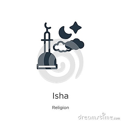 Isha icon vector. Trendy flat isha icon from religion collection isolated on white background. Vector illustration can be used for Vector Illustration