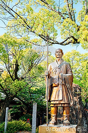 Ishite-ji temple Shikoku 88 temple pilgrimage, Buddha statue in Matsuyama, Japan Editorial Stock Photo