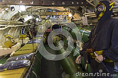 Iside the Museum Old Soviet Submarine Editorial Stock Photo