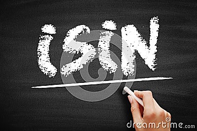 ISIN International Security Identification Number - 12-digit alphanumeric code that uniquely identifies a specific security, Stock Photo