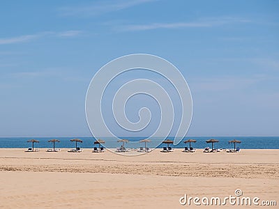 Isla Canela beach, Ayamonte, Andalucia, Spain Stock Photo