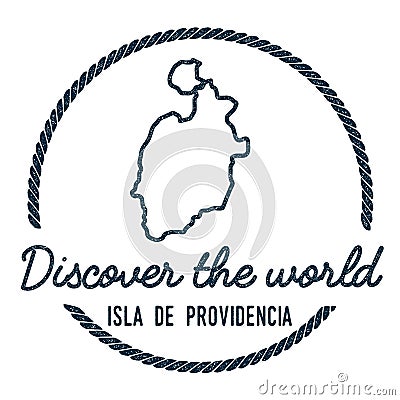 Isla de Providencia Map Outline. Vector Illustration