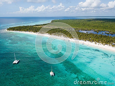 Isla Saone Beach in Punta Cana, Dominican Republic Stock Photo