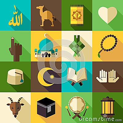 Islam Flat Modern Icon Vector Illustration Eid Mubarak Vector Illustration