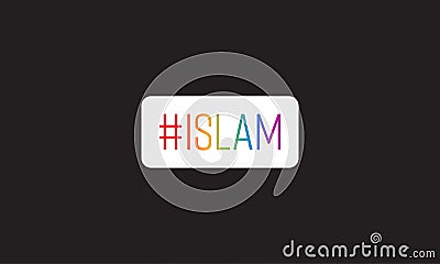 Islam hashtag Vector Illustration