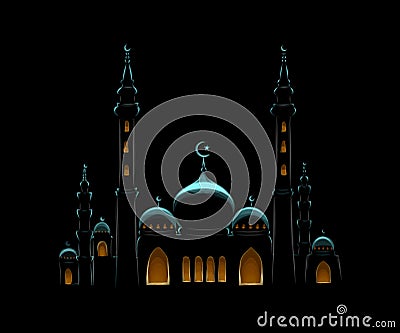 Islam ramadan Mosque Vector Illustration