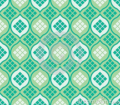 Islam window ketupat seamless pattern Vector Illustration