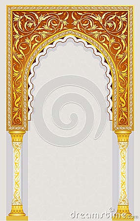 Islamic art arch Vector Illustration