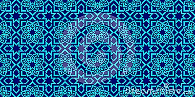 Islamic background. Arabic repeat texture. geometric seamless pattern. Elegant textures in eastern style. Bright colors. Fl Stock Photo