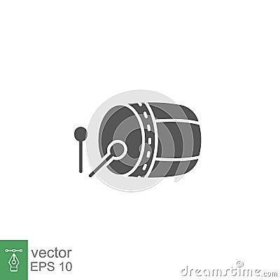 islamic Bedug or muslim drum with stick icon for ramadan Vector Illustration