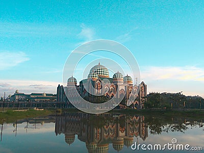 Islamic center building located within the campus of Sultan Syarif Kasim RIAU University Stock Photo