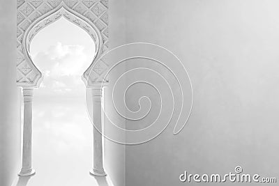 Islamic design greeting card background Stock Photo