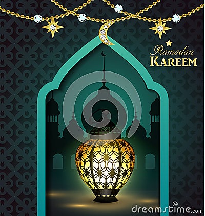 Islamic design mosque door Vector Illustration