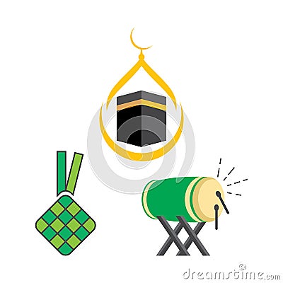 Islamic drum icon Vector Illustration