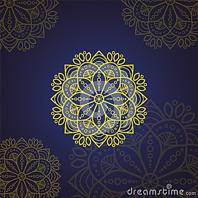 Islamic Flower Mandala. Vintage decorative elements. Oriental pattern, vector illustration. Islam, Arabic, Indian, moroccan,spain Vector Illustration