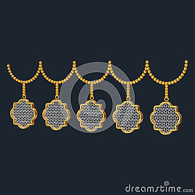 Islamic geometric pattern shape 3d render concept for Ramadan element and banner poster Stock Photo