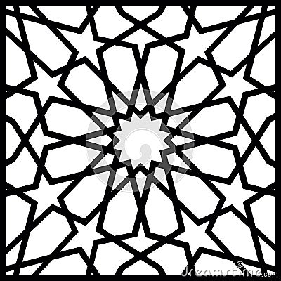 Islamic Geometric Square Pattern Texture Art Design Stock Photo