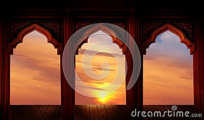 Islamic greeting Eid Mubarak cards for Muslim Holidays.Eid-Ul-Adha festival celebration. Stock Photo