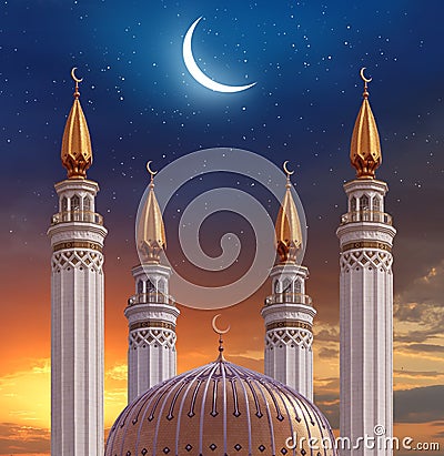 Islamic greeting Eid Mubarak cards for Muslim Holidays.Eid-Ul-A Stock Photo