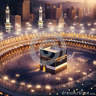 islamic kaba sharif, madina, muslim. generative ai Stock Photo