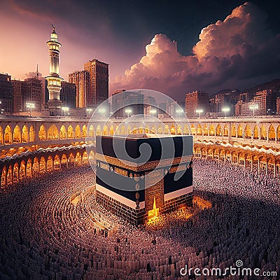 islamic kaba sharif, madina, muslim. generative ai Stock Photo