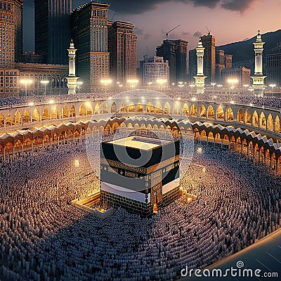 islamic kaba sharif, madina, muslim. generative ai Stock Photo