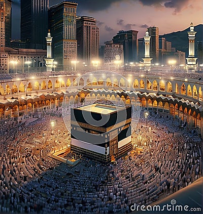 islamic kaba sharif, madina, muslim. generative ai Stock Photo