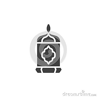 Islamic lantern vector icon Vector Illustration