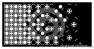 Islamic laser pattern. Decorative vector panel for laser cutting. Islamic template for interior partition, room divider Vector Illustration