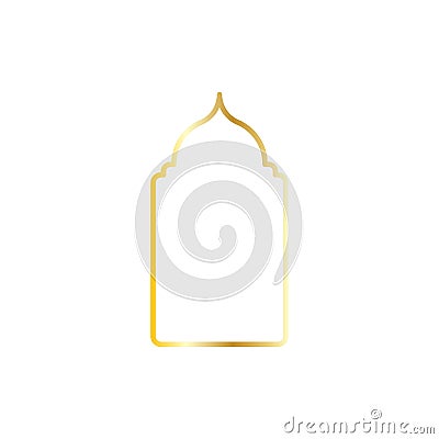 Islamic logo and symbol. Mosque frame vector illustration Cartoon Illustration