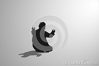 Islamic man praying Muslim Prayer Stock Photo