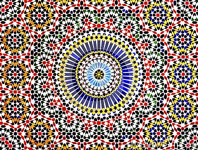 Islamic Mosaic, Morocco. Stock Photo