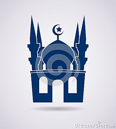 vector islamic mosque icon Vector Illustration