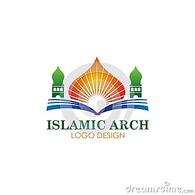 Islamic mosque logotype vector design Stock Photo