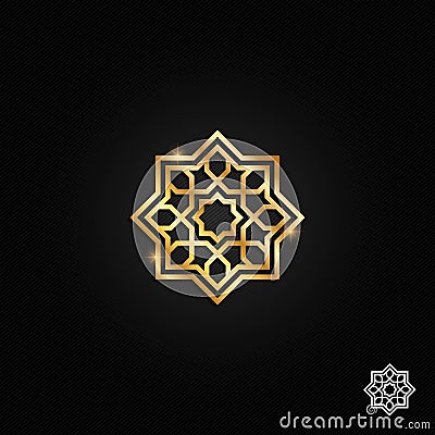 islamic oriental, geometric motif. traditional islamic, arabic, persian and ottoman design vector illustration Vector Illustration